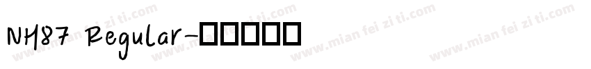 NH87 Regular字体转换